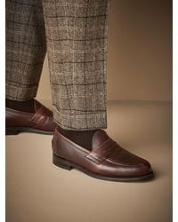 Next - Sanders For Leather Penny Loafers - Lyst