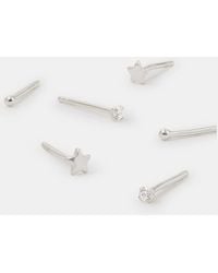 Accessorize - 3-Pack Sterling Star Stud Earrings - Lyst