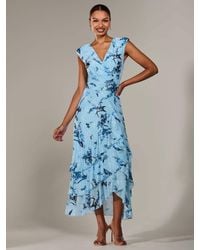 Jolie Moi - Sleeveless Ruffle Midi Dress - Lyst