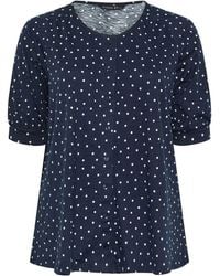 Evans - Slub Button Through Top - Lyst