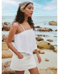 Next - Denim Mini Skort - Lyst