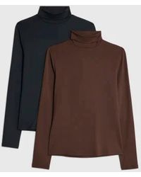 River Island - 2 Pack Long Sleeve Roll Neck Tops - Lyst