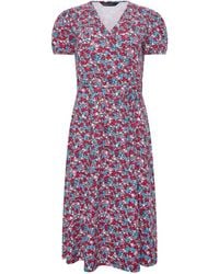 M Com - Ditsy Floral Midi Wrap Dress - Lyst