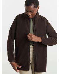 JD Williams - Fleece Longline Zip Through Jacket - Lyst