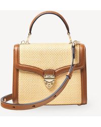 Aspinal of London - Mayfair Midi Raffia Bag - Lyst
