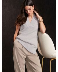 Next - Soft Touch Kuschelige Ärmellos Tanktop-Weste Mit V-Ausschnitts - Lyst