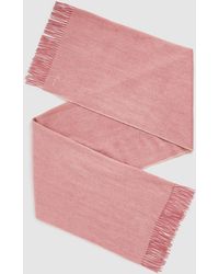 Reiss - Picton - Blush Wool-cashmere Scarf, One - Lyst