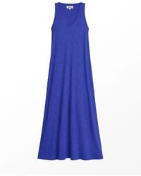 Ro & Zo - Petite Slub Jersey V-Neck Midi Dress - Lyst