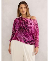 Live Unlimited - Curve Animal Print Chiffon Blouse - Lyst