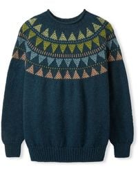 Celtic & Co. - British Wool Geo Fair Isle Yoke Jumper - Lyst
