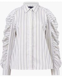 French Connection - Cambria Stripe Cotton Shirt - Lyst