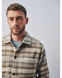 Next - Check Wool Blend Shacket - Lyst