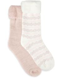 Totes - Brushed Thermal Bed Socks 2 Pack - Lyst