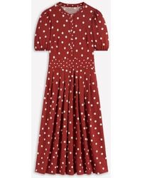Boden Kristen Pleated Jersey Dress in Blue | Lyst