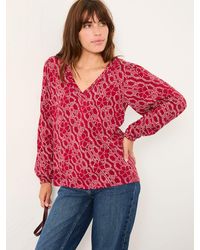 FatFace - Fatface Margot V Neck Top - Lyst