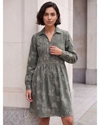Roman - Denim Jacquard Dress - Lyst