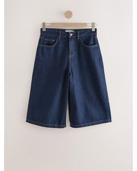 Next - Longline Jort Denim Shorts - Lyst