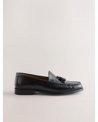 Next - Leder-Loafer Mit Quasten - Lyst