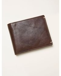 FatFace - Fatface Corner Stitch Detail Leather Wallet - Lyst