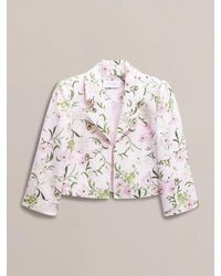 Hobbs - Pale Multi Lana Floral Jacquard Jacket - Lyst