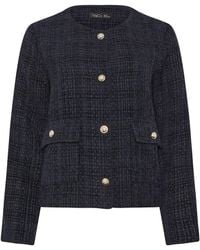 M Com - Boucle Button Detail Jacket - Lyst