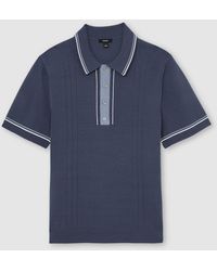Reiss - Rothwell Tipped Half-button Knitted Polo Shirt - Lyst