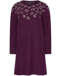 M Com - Animal Embellished Tunic Jumper - Lyst