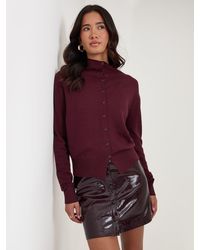 Threadbare - Compact Knit Funnel Neck Cardigan - Lyst