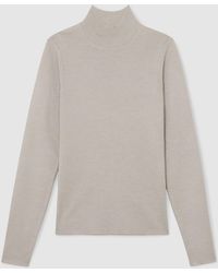 ATELIER - Silk-Blend Mock-Neck Top - Lyst