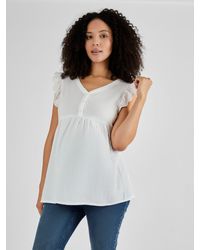 Jojo Maman Bébé - Umstandsmode Bluse Mit Flatterärmelnlarge - Lyst