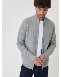 Threadbare - Cable Knit Zip Through Jumper - Lyst