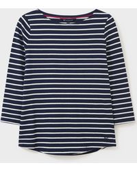 Crew - Company 100% Cotton Essential Breton Stripe Top - Lyst