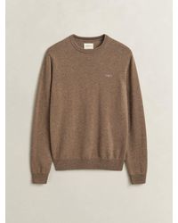 GANT - Lambswool Crew Neck Jumper - Lyst