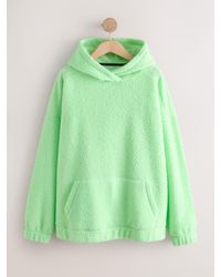 Next - Soft Teddy Borg Longsleeve Hoodie - Lyst