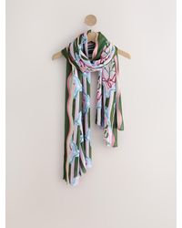 Next - Multi Mistletoe Stripe Lightweight Scarf - Lyst
