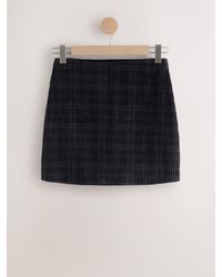 Next - Check Cord Mini Skirt - Lyst