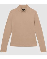 Reiss - Molly Lyocell-Blend Funnel-Neck Top - Lyst