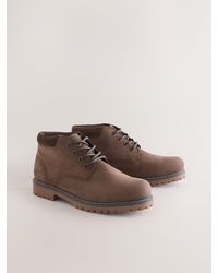 Next - Rugged Leather Ankle Boots - Lyst