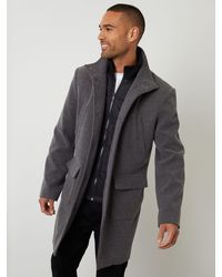 Threadbare - Faux Wool Mock Layer Longline Utility Coat - Lyst