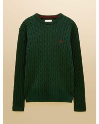 Joules - Crew Neck Cotton Cable Knit Jumper - Lyst
