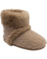Dunlop - Bootee Pom Pom Faux Slippers - Lyst