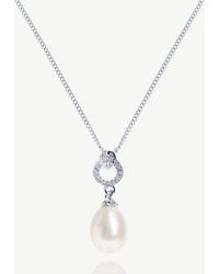 Ivory & Co. - Stockholm And Pearl Circle Drop Pendant - Lyst