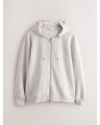 Next - Linear Texture Zip Through Hoodie - Lyst