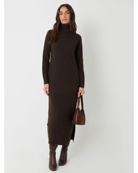 Threadbare - Knitted Roll Neck Maxi Dress - Lyst