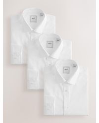 Next - Slim Fit Single Cuff Easy Care Smart Shirts 3 Pack - Lyst