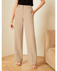 Love & Roses - Tailored-Hose Mit Weitem Bein Und Hohem Bund - Lyst
