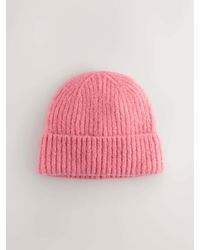 Next - Ribbed Beanie Containing Wool Hat - Lyst