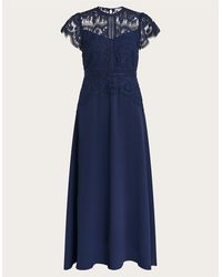 Monsoon - Monica Lace Midi Bridesmaid Dress Blue - Lyst