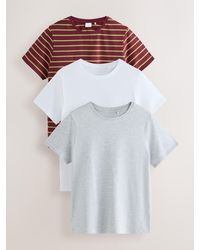 Next - Stripe Slimline Crew Neck T-Shirts 3 Pack - Lyst