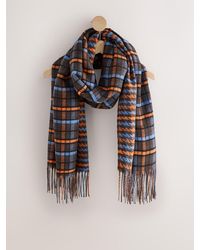 Next - Check Print Midweight Scarf - Lyst